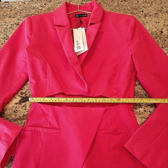 NWT Zara Cut out blazer dress pink size Small Bloggers Favorite - Picture 13 of 14